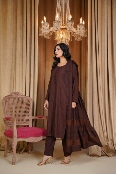 Mocha Muse – Chocolate Brown  3Pc Suit
