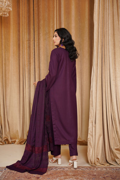 Plum Majesty – Purple 3Pc Winter Suit