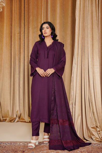 Plum Majesty – Purple 3Pc Winter Suit