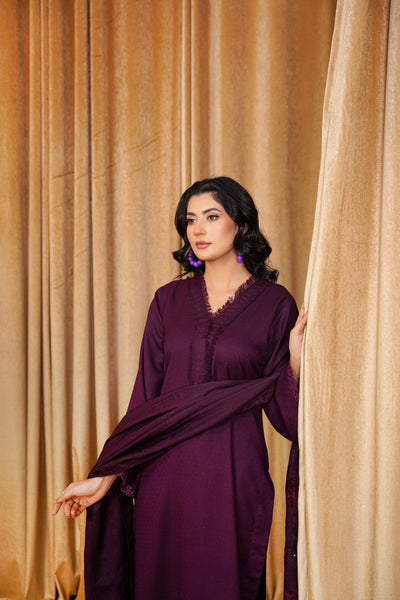 Plum Majesty – Purple 3Pc Winter Suit