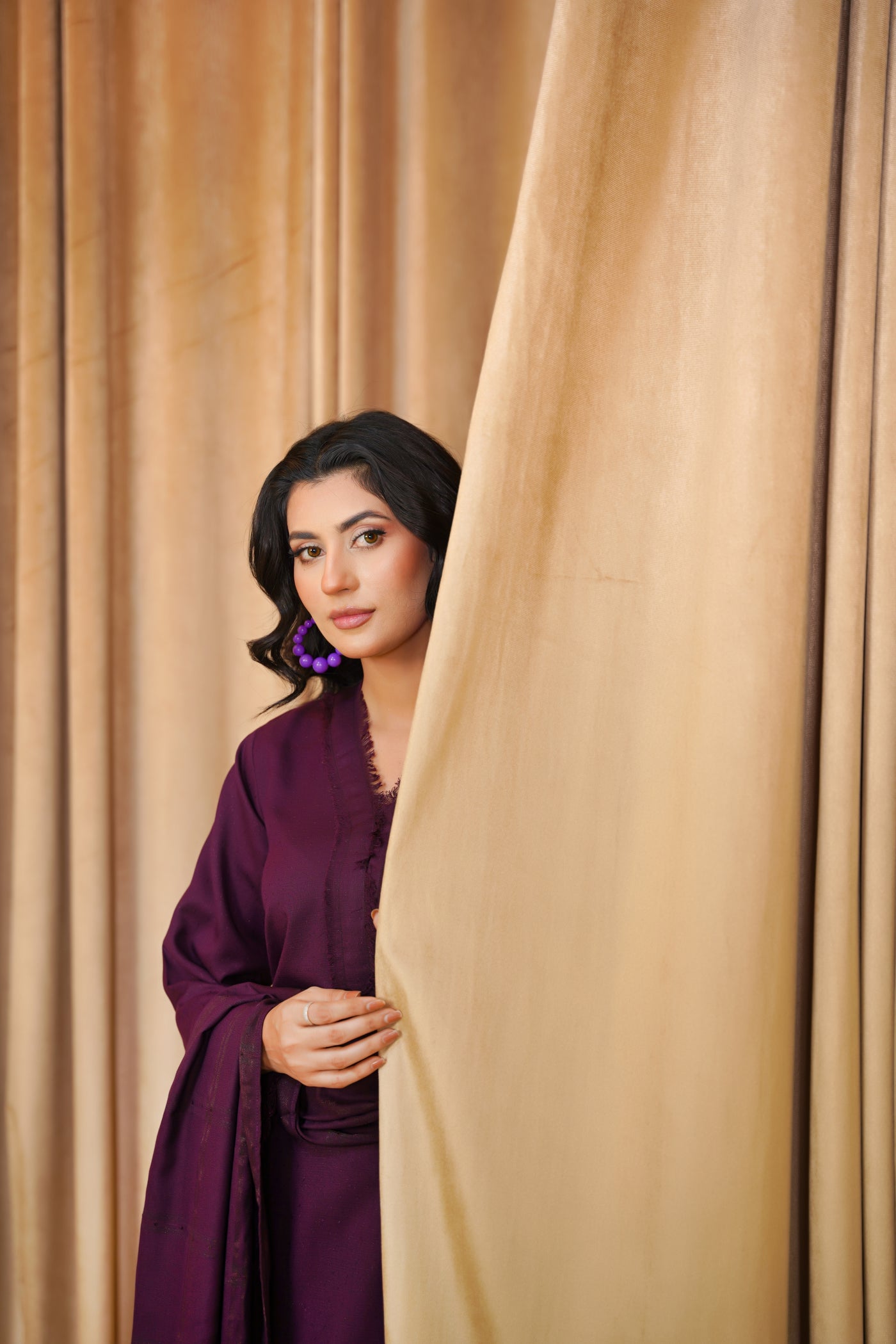 Plum Majesty – Purple 3Pc Winter Suit