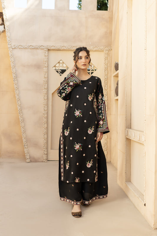 2pc embroidered suit pret