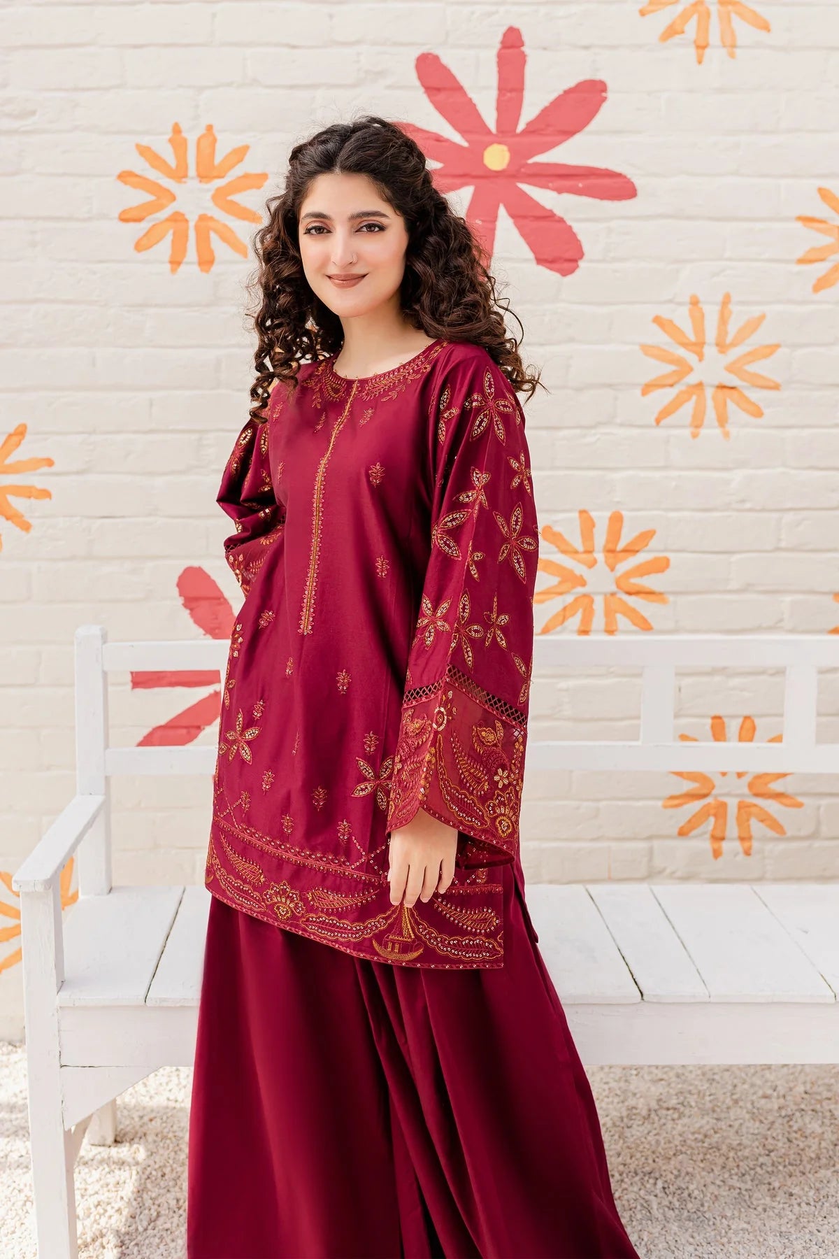 BEST SELLING ROSEWOOD 2PC EMBROIDERED WITH SEQUIN