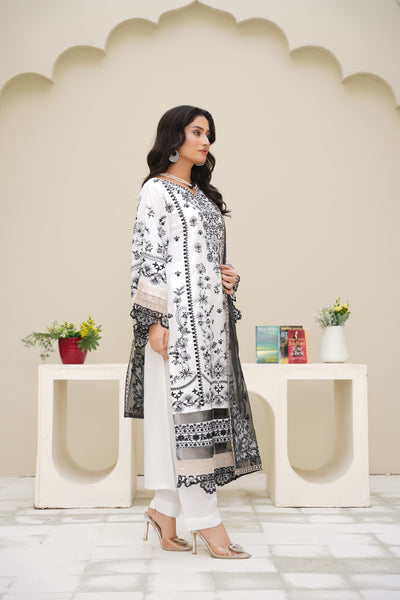 Ivory Noir – Contrast Embroidered 3Pc Suit