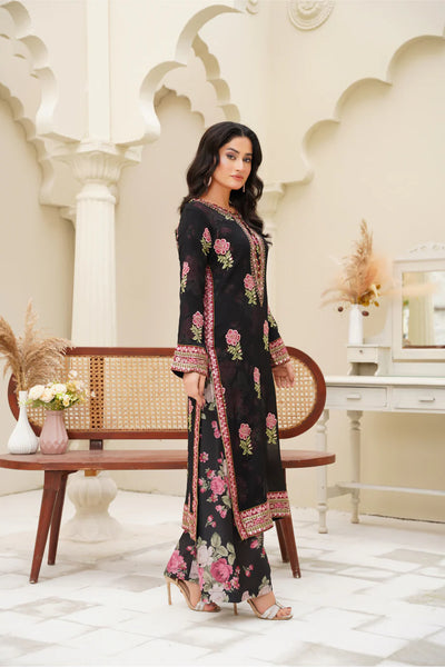 Zeenat – Noir Bloom Luxe 2Pc Chiffon Suit