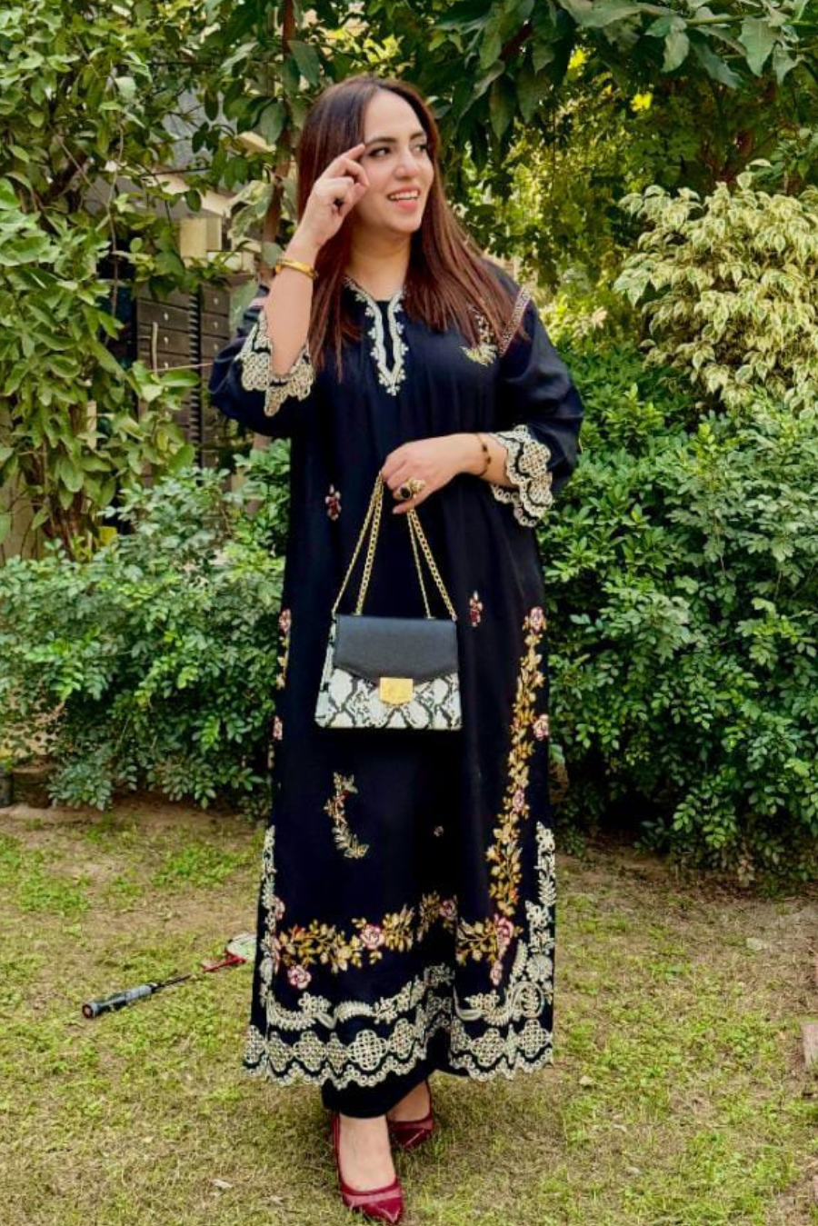 Sapphire Embroidered 2Pc Dress