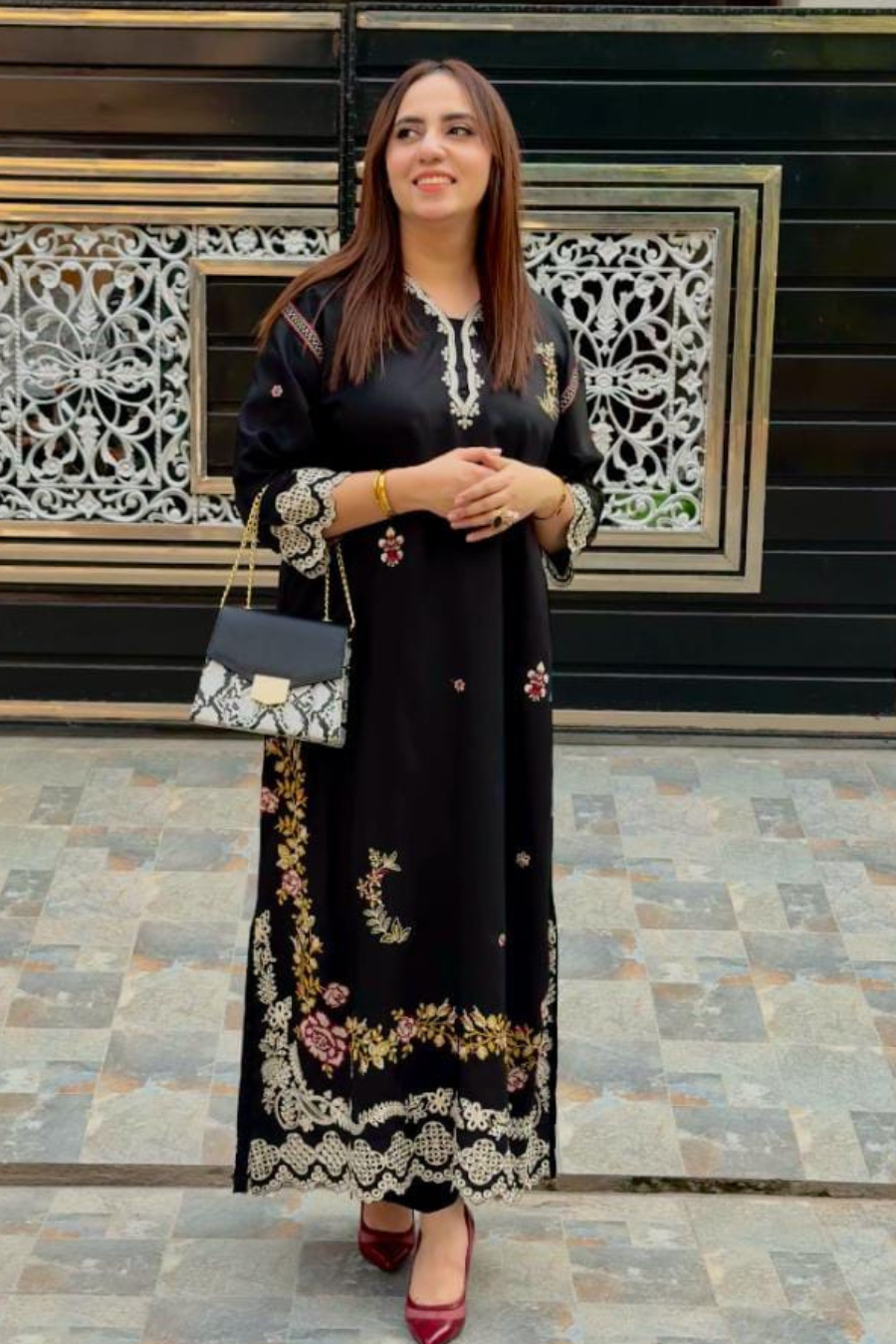 Sapphire Embroidered 2Pc Dress