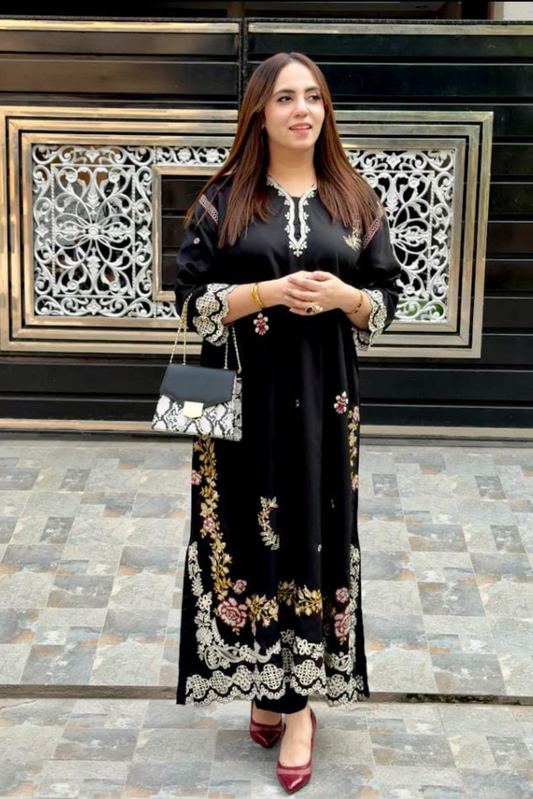 Sapphire Embroidered 2Pc Dress