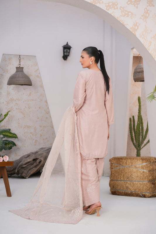 MINARA   3pc - Embroidered Luxe PRET