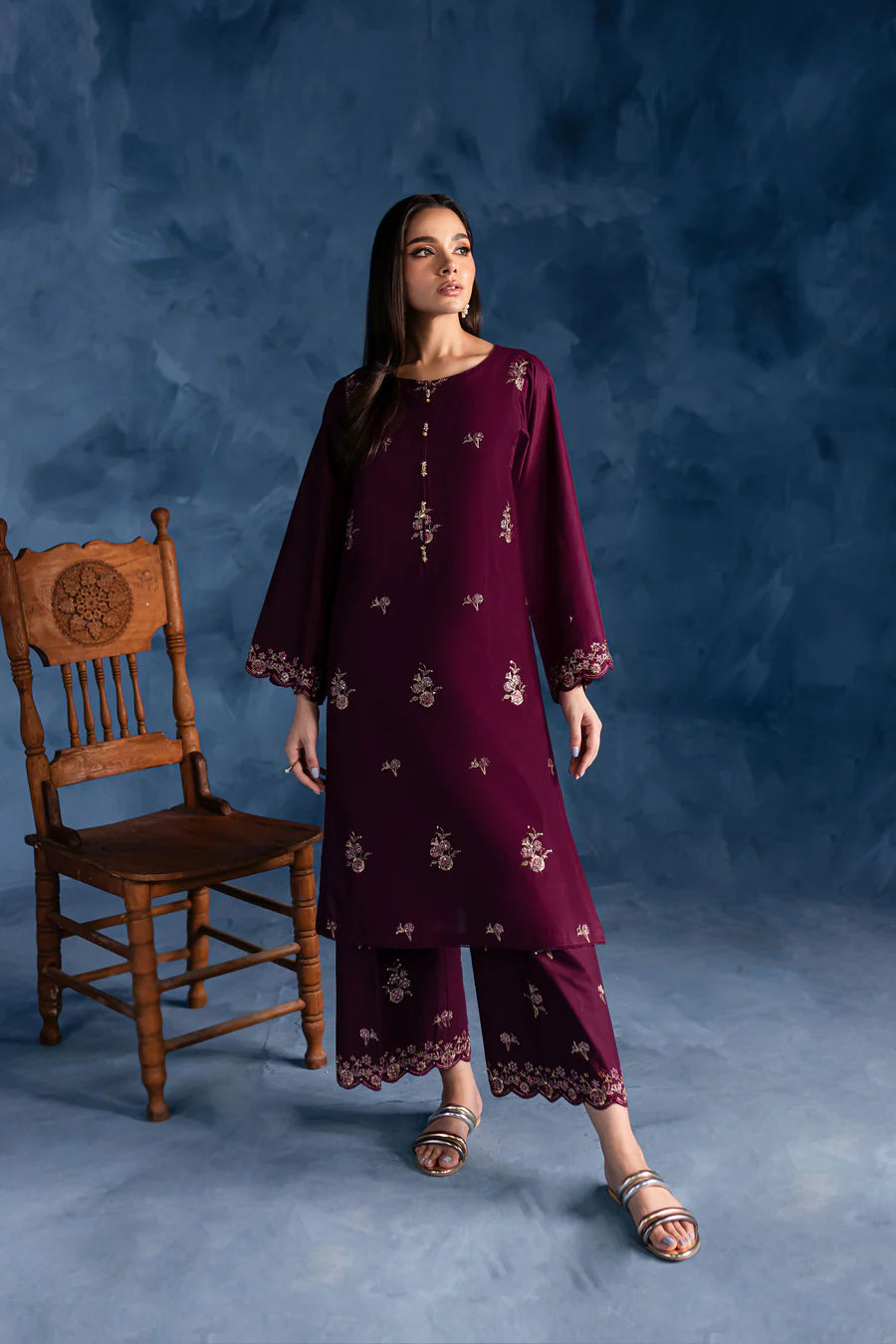 Florid 2Pc - Embroidered Lawn Dress